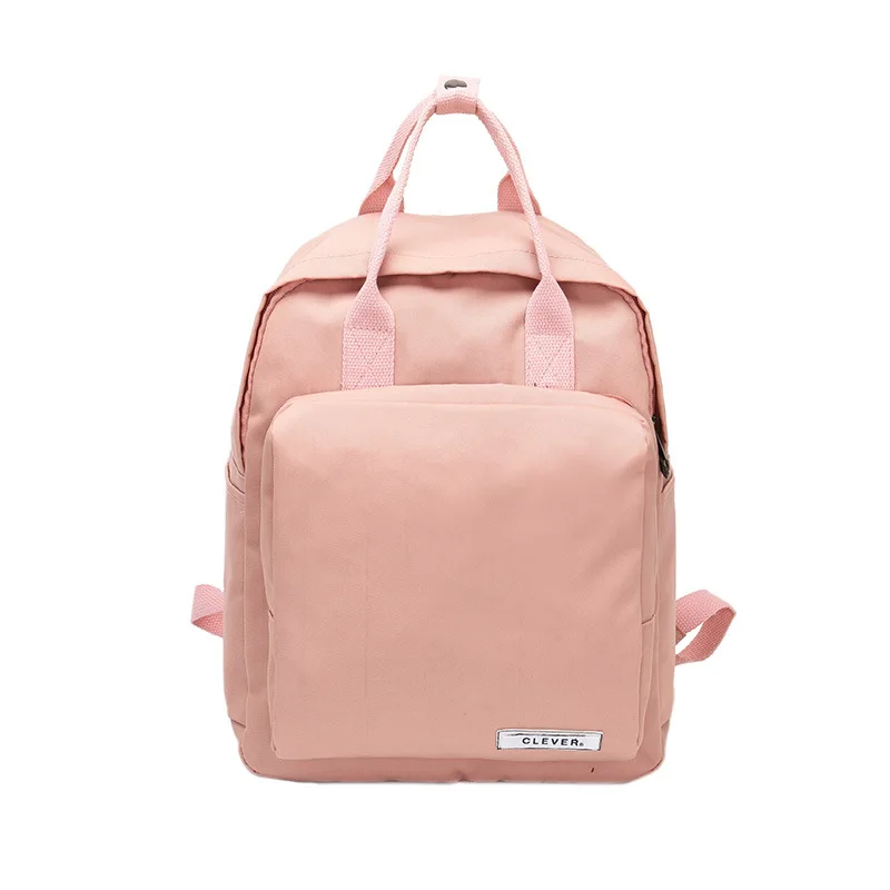 pink Многофункциональный женский холщовый рюкзак для девочек-подростков/мальчиков, стильная школьная сумка, сумка на плечо, рюкзак для ноутбука для молодежи, школьные рюкзаки для путешествий - Цвет: pink