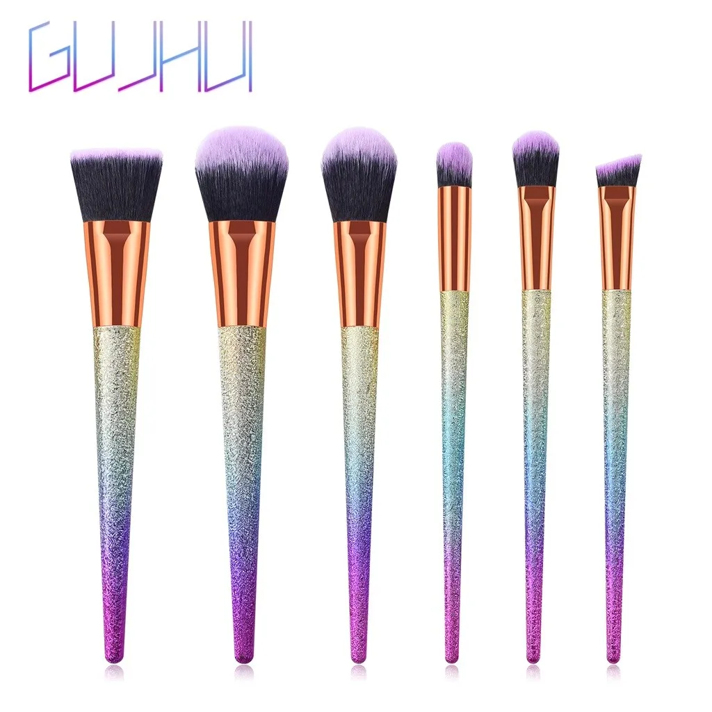 Красота профессиональный макияж кисти 6 шт. конус высокого класса пластиковая