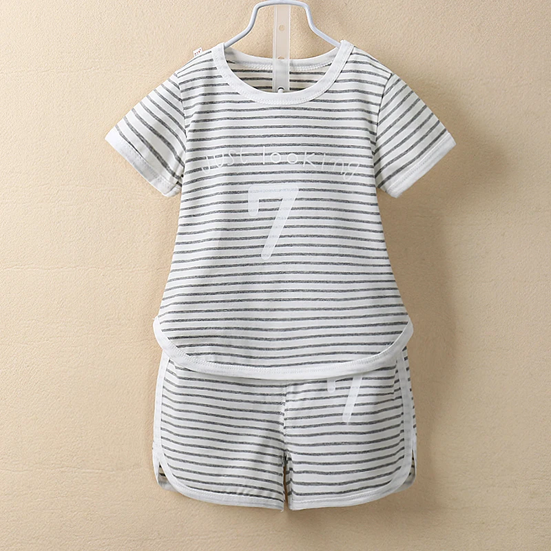 Новые детские комплекты из 100% хлопка Одежда для маленьких мальчиков комплект