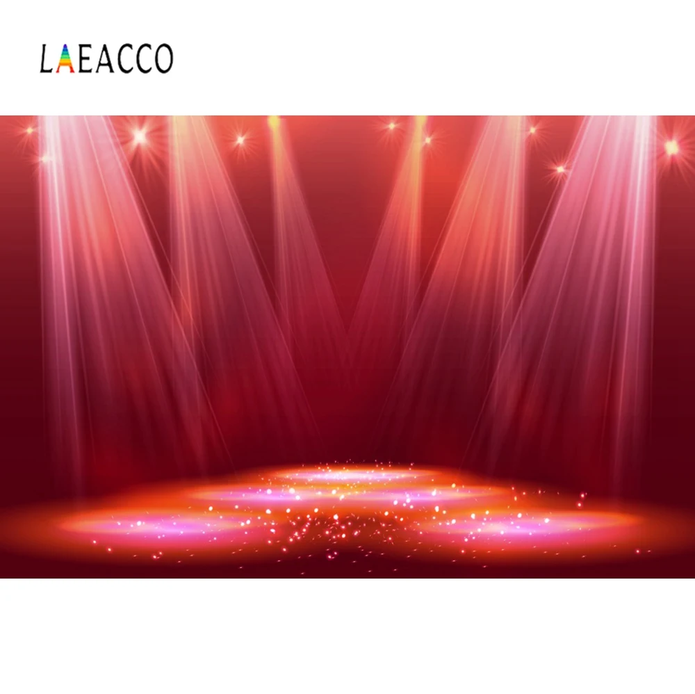 Laeacco сценические фоны с Dreamy темно-красный прожектор в горошек детская ПОРТРЕТНАЯ ФОТОГРАФИЯ фоновая фотосъемка студия