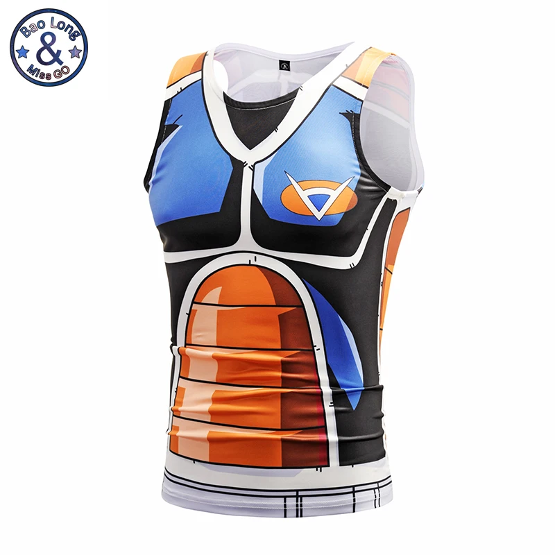 Mr. BaoLong &amp Miss. GO мужской 3D жилет без рукавов аниме Dragon Ball Z Vegeta мужские облегающие