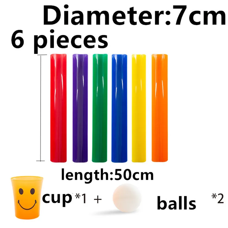 7cm 6 pieces Детская уличная u-канальная передача мячей, забавные игры, школьная активность, Обучающие игрушки, спортивные мячи для детей, ученики - Цвет: 7cm 6 pieces