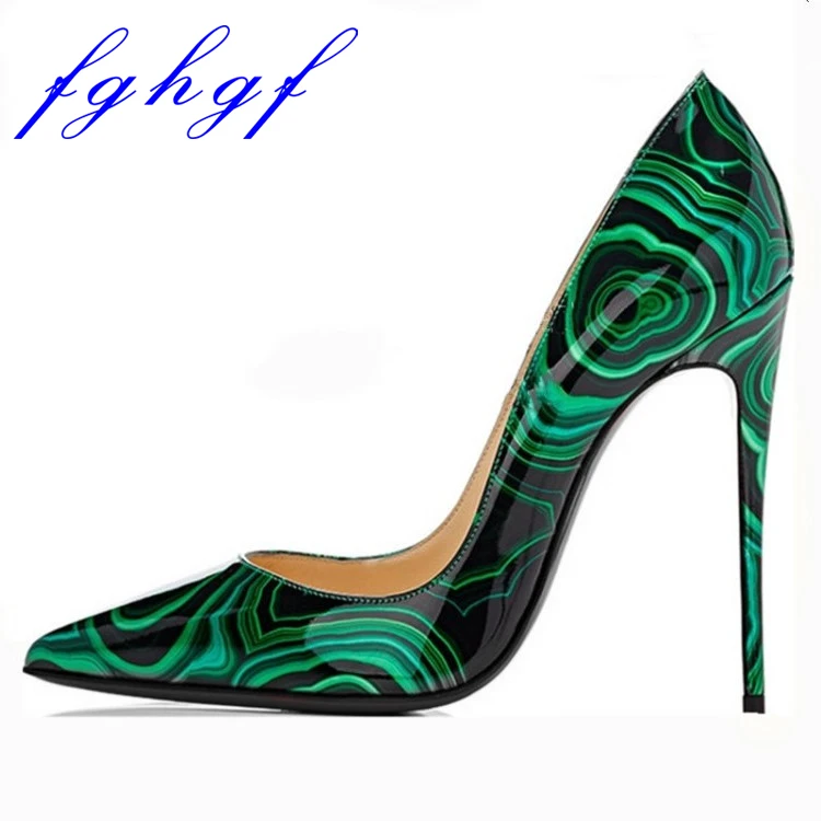 

Fghgf 2018 new Heels 12 cm high, pointed, stylish wedding shoes, size:US 5-10.5