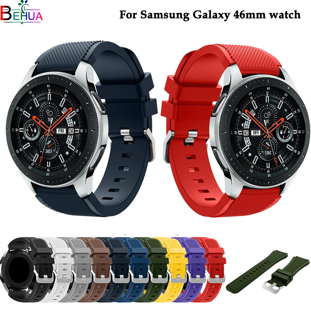 

Galaxy 46mm watch band For Samsung Gear S3 Classic/ Frontier silicone sport strap wristband For Huami Amazfit sport 22mm straps