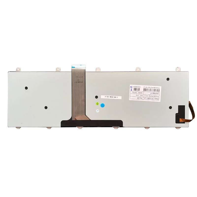 Английская клавиатура для ноутбука с подсветкой Clevo P157SM P177SM P375 P751ZM черный V132150BK1 |