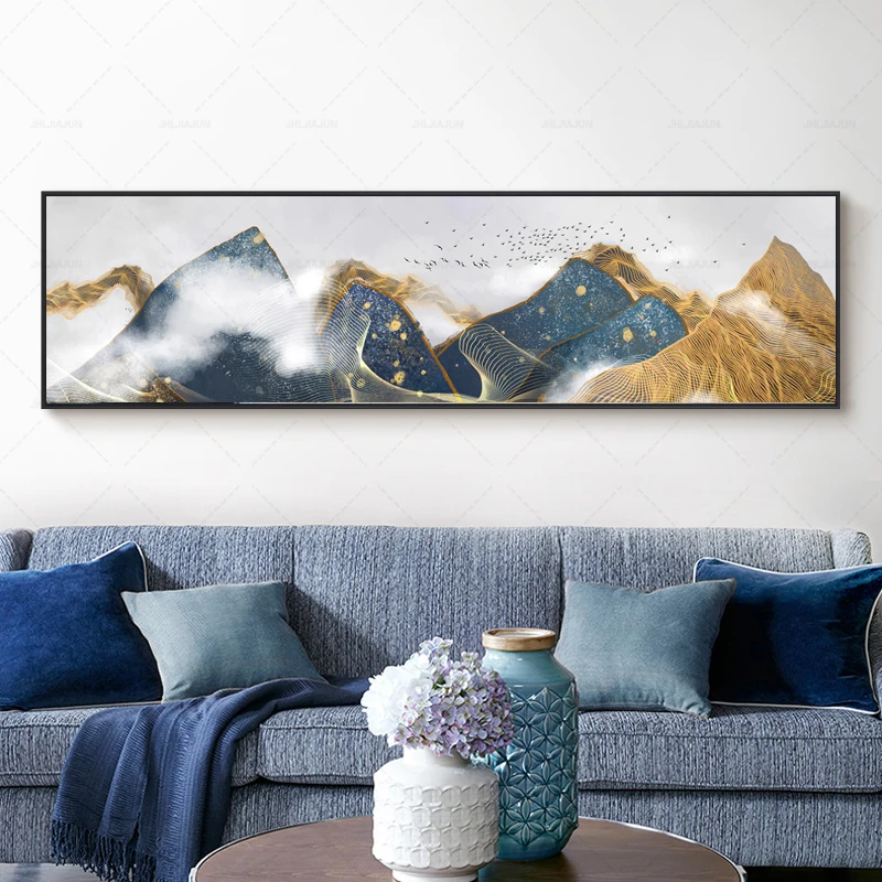 Скандинавские абстрактные геометрические горные пейзажи настенная живопись