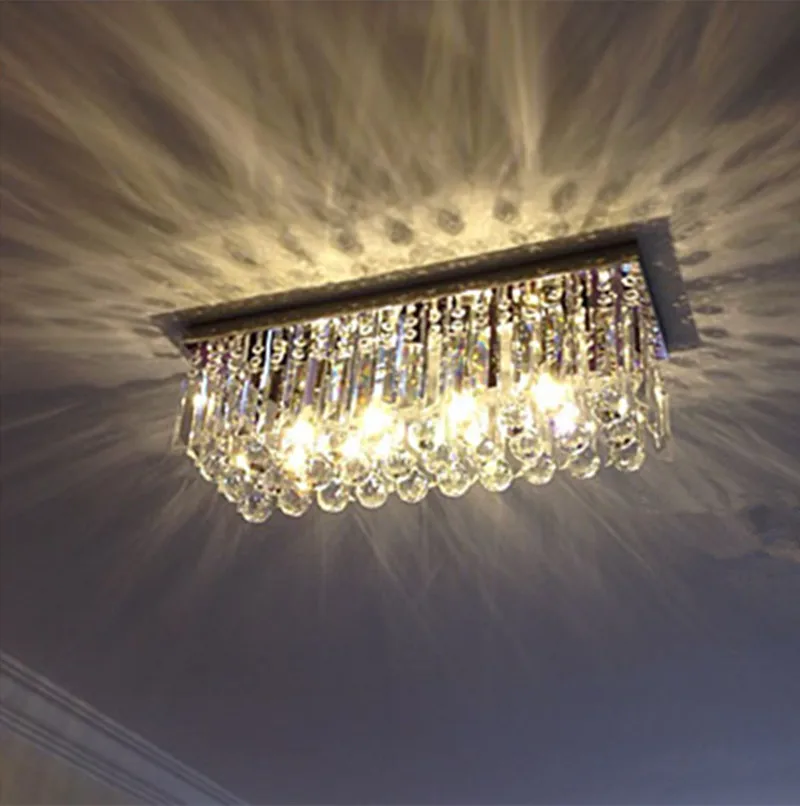 Потолочный светильник светодиодный прямоугольный прозрачный K9|luminaria led|modern