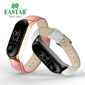 Кожаный чехол Eastar для Xiaomi Mi Band 3, цветной черный чехол для смарт-браслета, аксессуары для Xiaomi Miband 3, ремешок для смарт-браслета