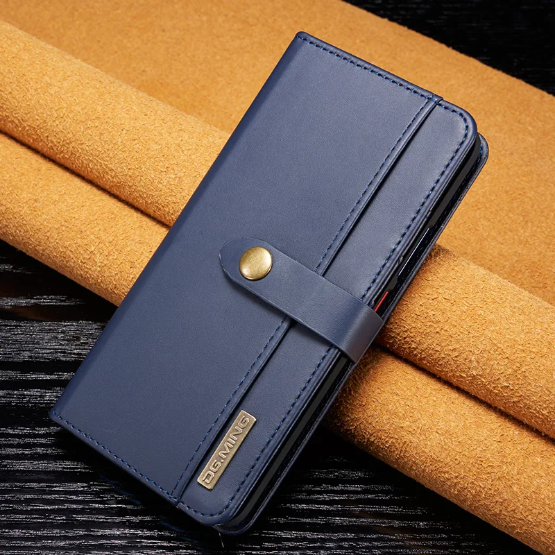 Блокнот с отделением для карт чехол для телефона huawei mate 20 P20 P30 Pro Чехол кожаный Отделяемый Магнитный чехол для mate 20 Lite P30 чехол - Цвет: Синий