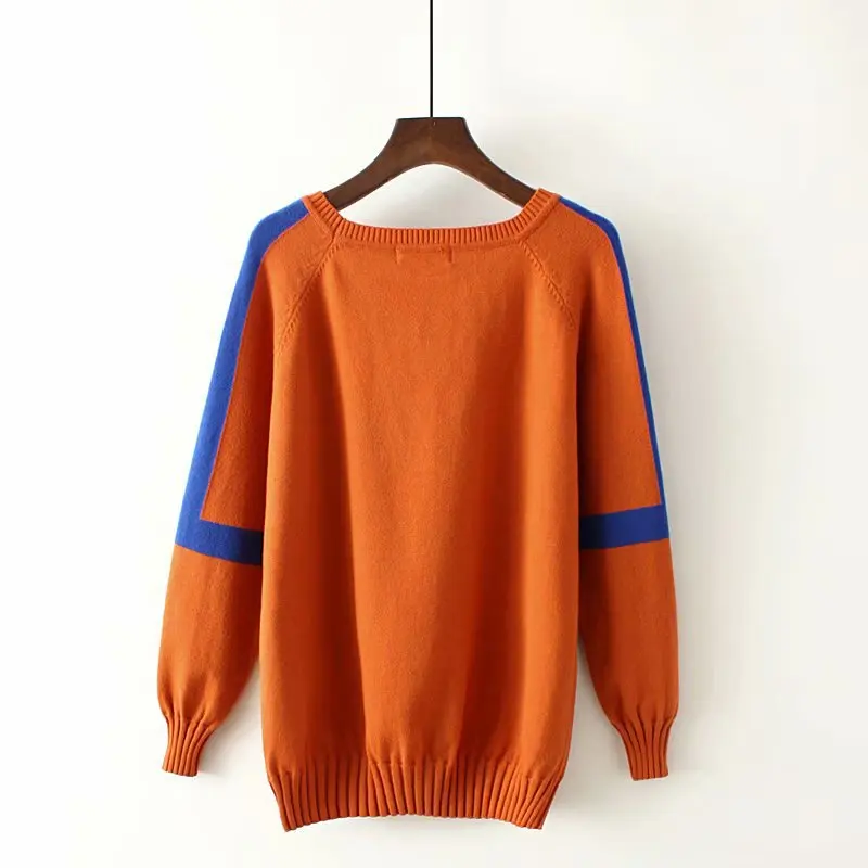 Spring Autumn Women Solid Big Cashmere Wool Sweater long Sleeve O-neck Pullovers Jumper Computer Knitted Oversize Sweaters | Женская