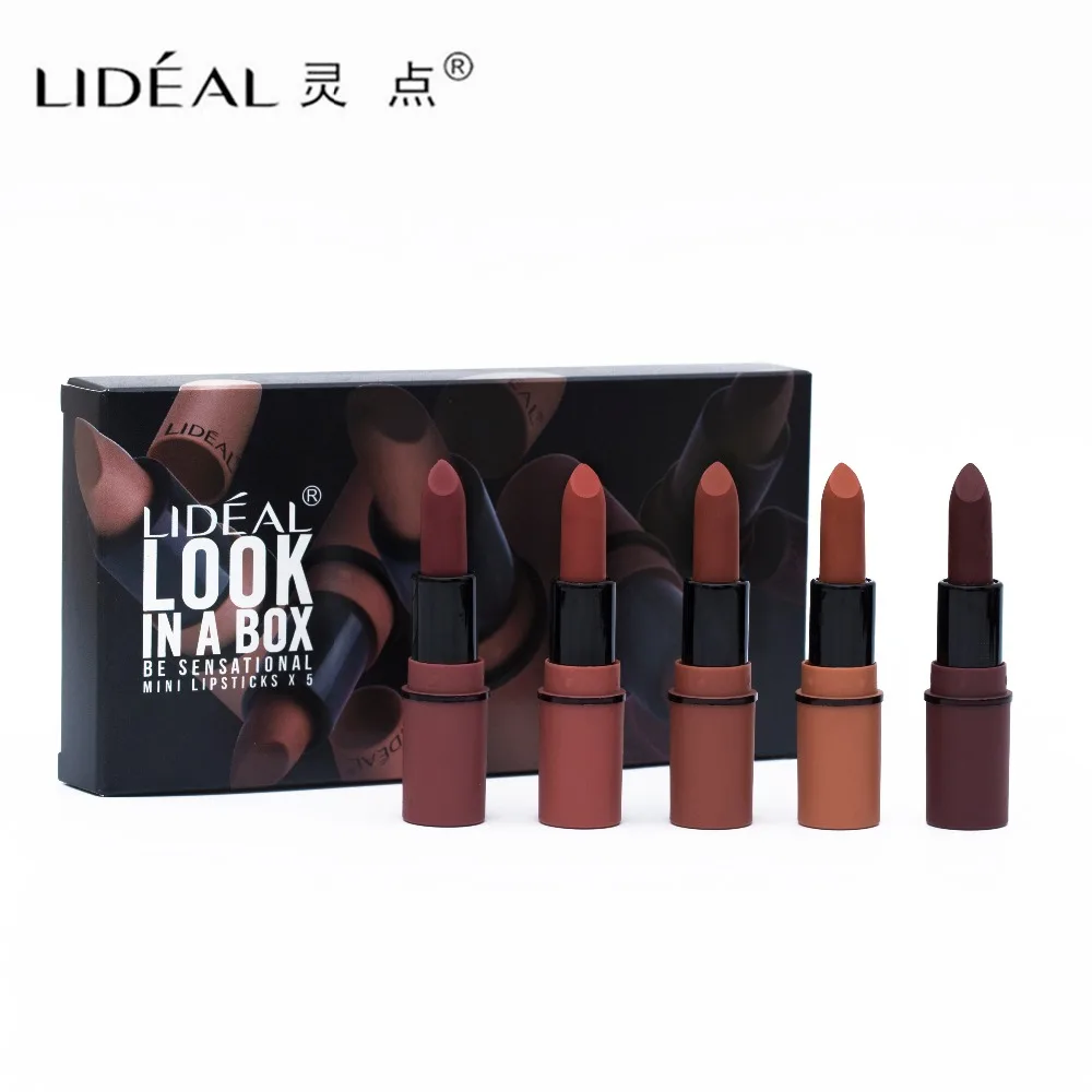 LIDEAL набор матовых губных помад профессиональный 5 шт./компл. водонепроницаемый