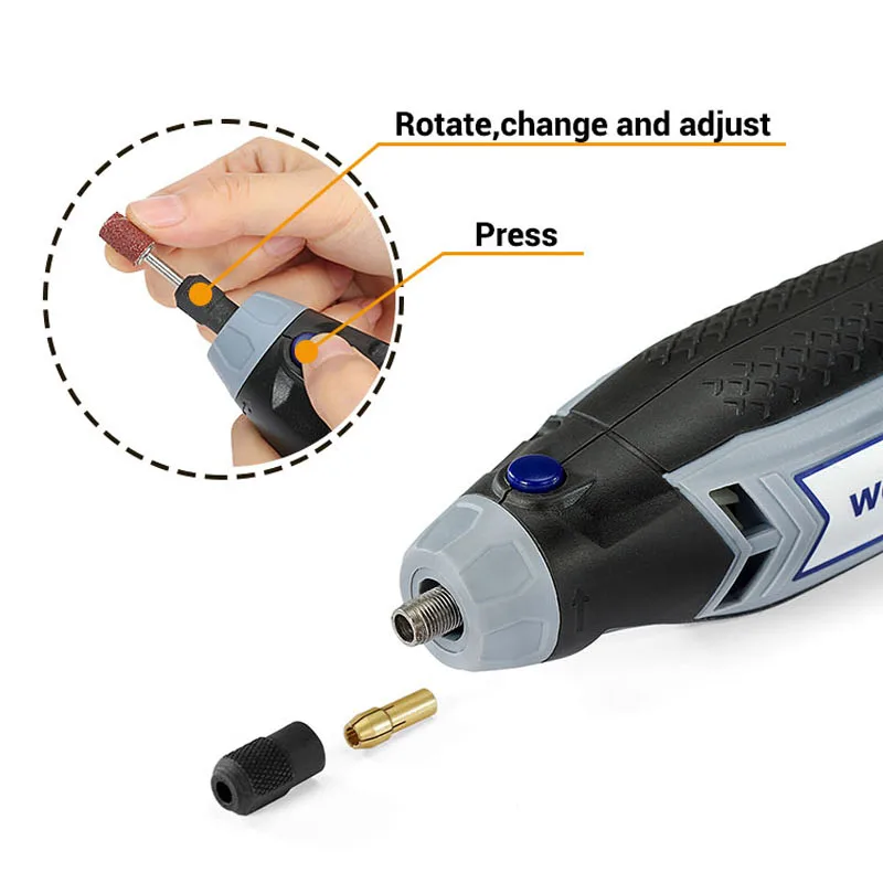 WORKPRO 130 Вт Мини дрель Rotary Tool с шлифовальные Мощность аксессуары инструмент многофункциональный мини гравировка для Dremel