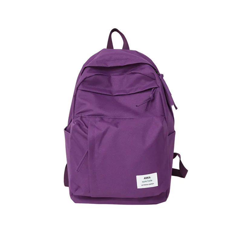 Школьный рюкзак для девочек-подростков Mochila Feminina, Большой Студенческий рюкзак, женская школьная сумка, серый Рюкзак, лето - Цвет: Фиолетовый