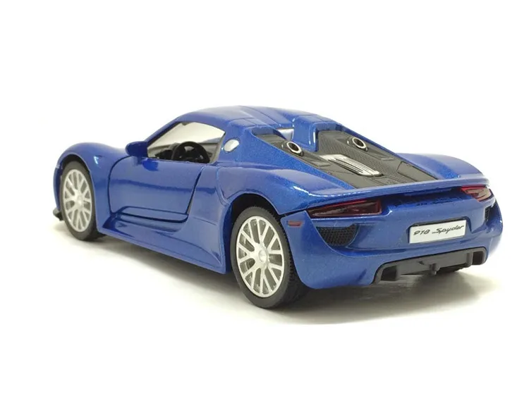 Высокая имитация 1:36 RMZ город 918 Spyder сплав Diecasts модель автомобиля игрушка Вытяните назад металлический спортивный автомобиль на подарок игрушка для малыша