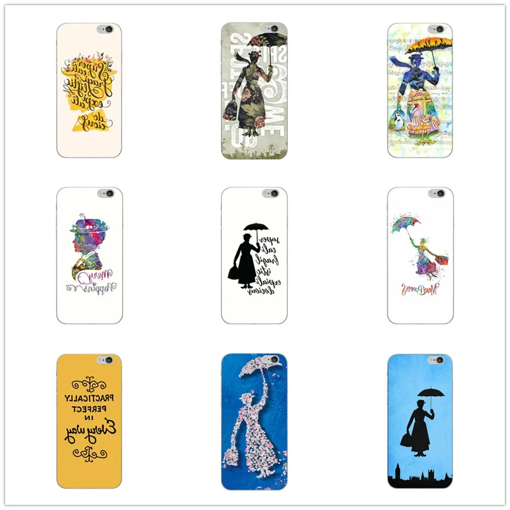 G147 Прозрачный мягкий силиконовый тонкий чехол Mary Poppins для Apple iPhone XR XS Max 4 4S 5 11 11PRO MAX