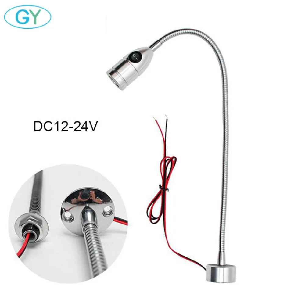 3 Вт DC12V 24 В светодиодный светильник для станков с ЧПУ гибкий L40cm цеха гусиной шеей