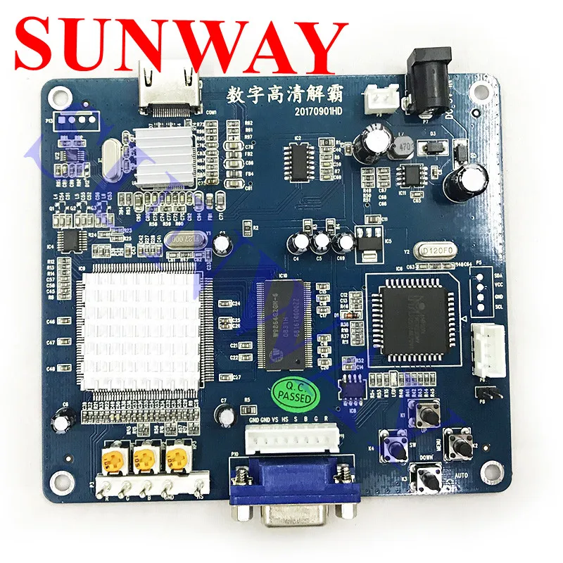 

Конвертер CGA в HDMI, RGBS / CGA / EGA в HDMI, плата для конвертации печатных плат, HD LCD монитор, аркадная игра, шкаф, машина, Новое поступление