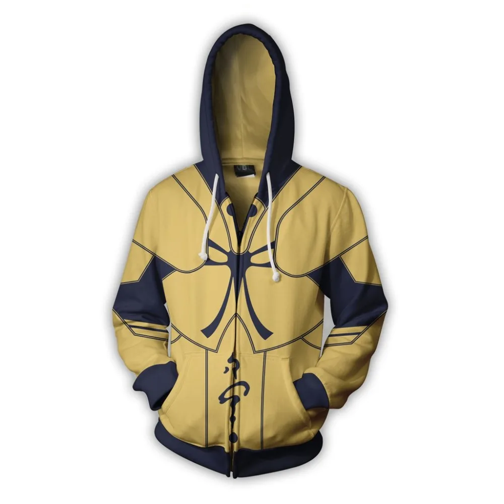 Fate/stay night Gilgamesh костюмы для косплея fate/stay Lancer толстовки с принтом на молнии