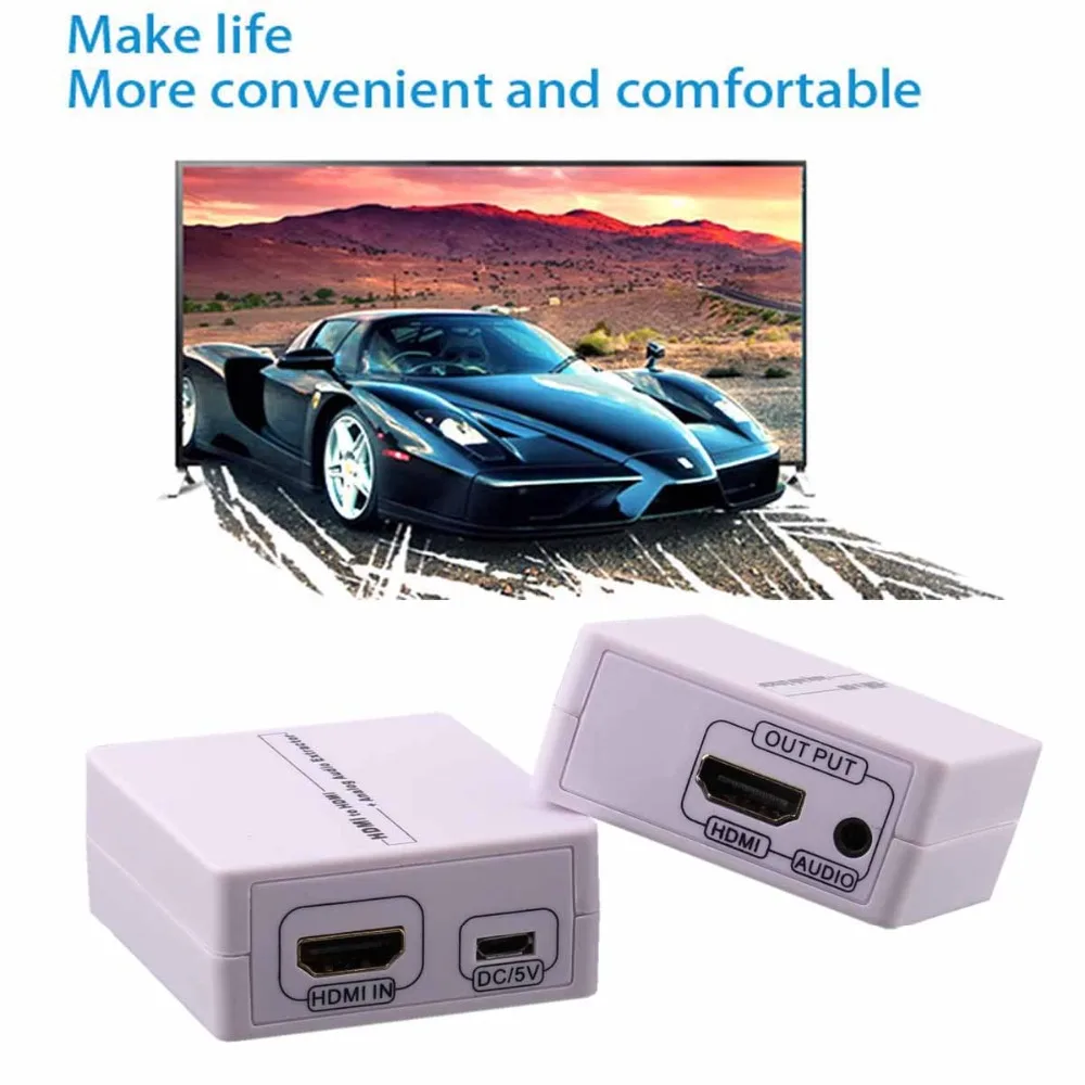 High Quality MINI HDMI to Converter+Analog Audio Extractor Digital Stereo And Optical Out For 2.1 Channel Speakers Adapter |