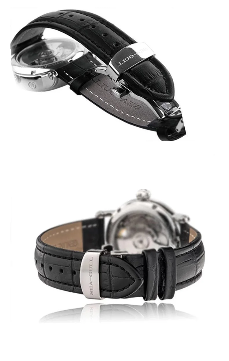 Повседневные автоматические механические водонепроницаемые часы из