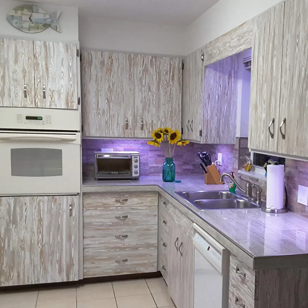 

2 Pcs Red Rubber Wood Grain Wall Paint Painting Tool Office Building Home --M25