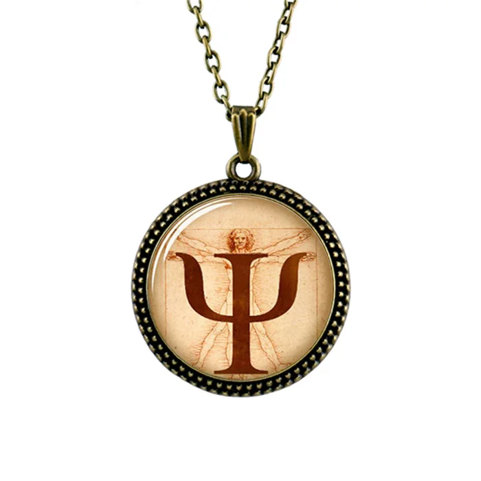 Style 6 1 шт./лот) PSI Symbol ожерелье, подвеска психология, ювелирные изделия, подарок для врача, да Винчи, фото, картина, анатомия - Окраска металла: Style 6