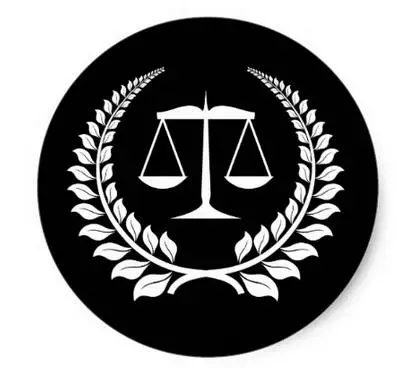 

1.5inch Black White Laurel Law School Graduation Classic Round Sticker