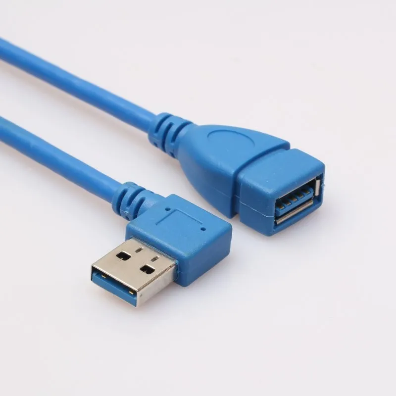 1 шт. USB 3,0 под прямым углом 90 градусов кабель-удлинитель адаптер «Папа-мама» шнур USB кабели, Лидер продаж