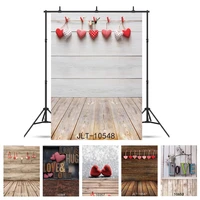 photographic background valentines day love heart wood plank vinyl backdrop fond studio photo for weddings children newborn