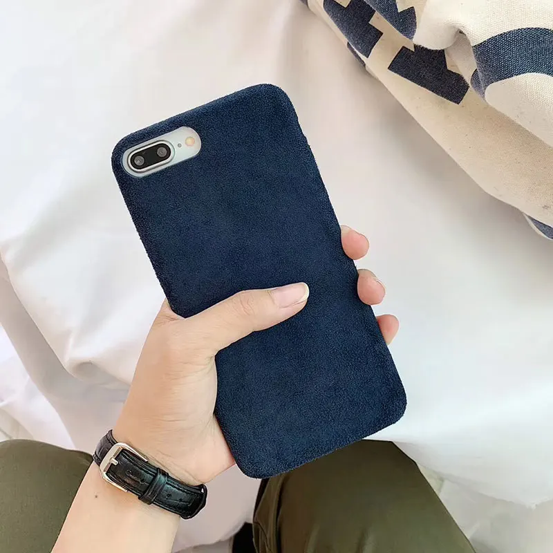Силиконовый чехол Boucho для iphone 6 6s 7 8 Plus модные мягкие Меховые плюшевые текстурные
