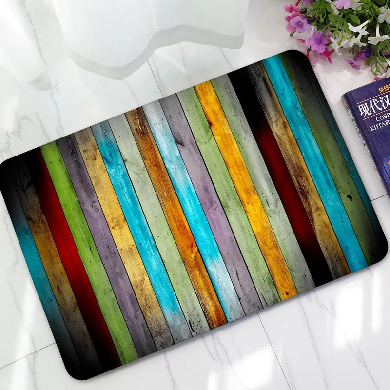 Винтажные деревянные Придверные коврики резиновые с принтом на заказ