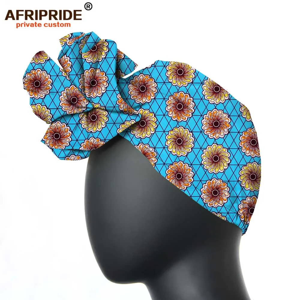 African headtie hat nigeria turban headband already tied african head wraps cap head scarf ankara fabric print AFRIPRIDE A19H003 - Цвет: 140