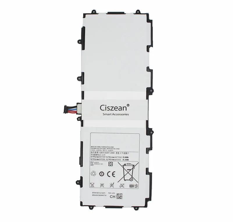 1 аккумулятор 7000 мАч SP3676B1A(1S2P) для Samsung Galaxy Note 10 Tab 2 GT N8000 N8010 N8020 P7500 P7510 P5100 P5110|Чехлы с