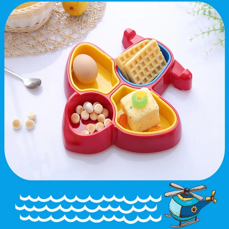 Детская посуда с мультипликационным самолетом несколько отдельных тарелок для