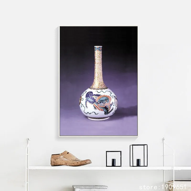 cotton no frame Chinese style still life ceramic vase canvas printings oil painting printed on art decoration picture | Дом и сад