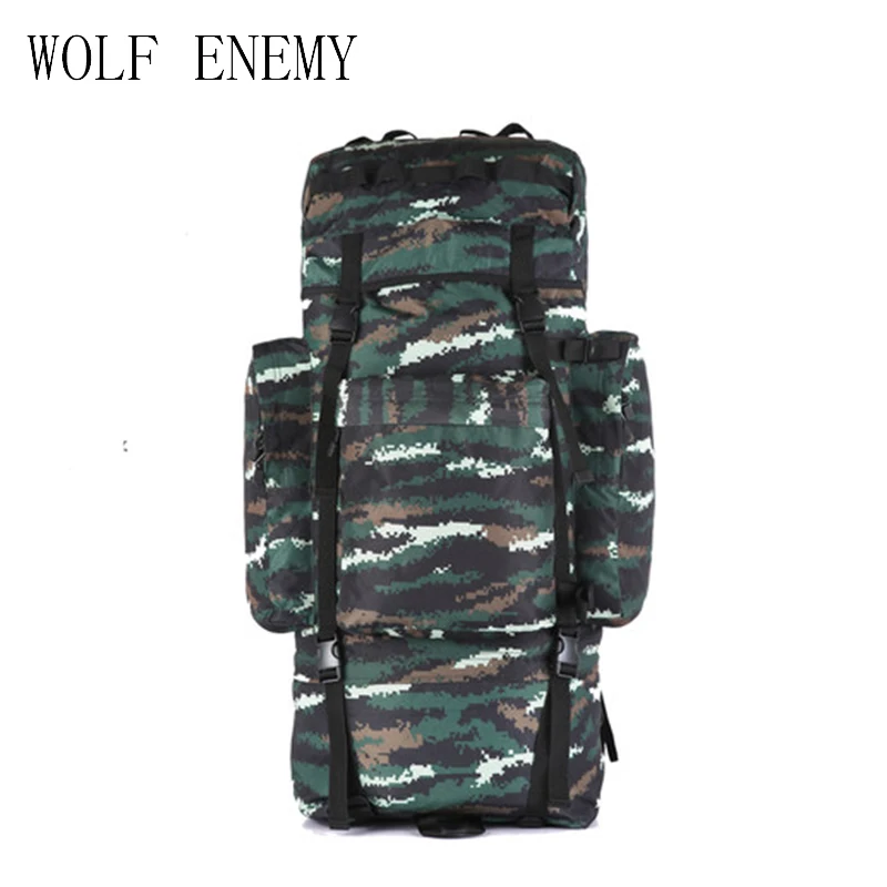 Beste Hot 70L Grote Capaciteit Outdoor Sport Bag Militaire Tactische Rugzak Wandelen Camping Waterdichte Slijtvaste Nylon Rugzak