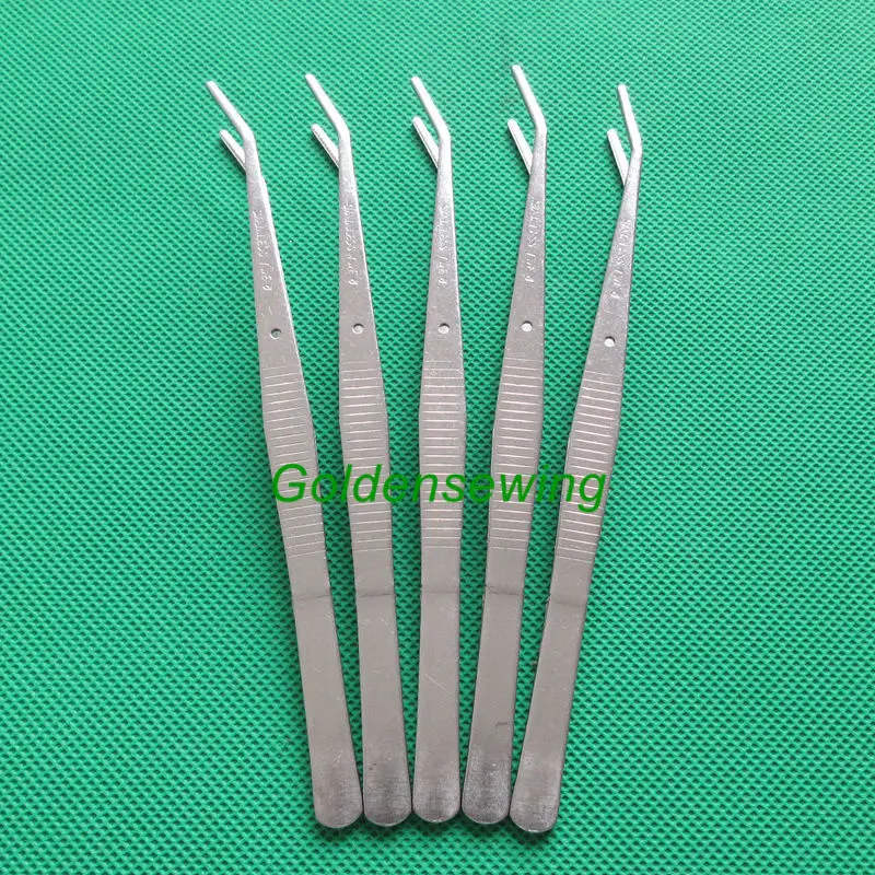 

5 PCS 6" Deluxe Bent Tweezers long #TWE6