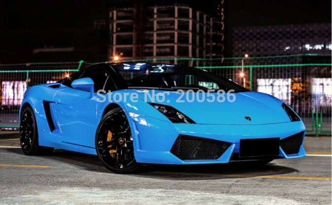 Блестящая Виниловая пленка для отделки автомобиля синяя глянцевая наклейка