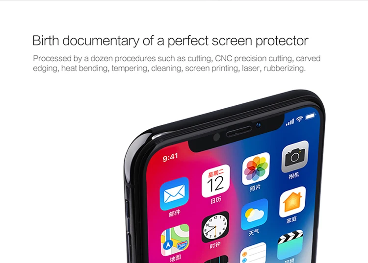 Закаленное стекло для iPhone X XS Max Nillkin 3D CP+ Max Анти-взрыв Полное покрытие экрана протектор для iPhone XS стекло