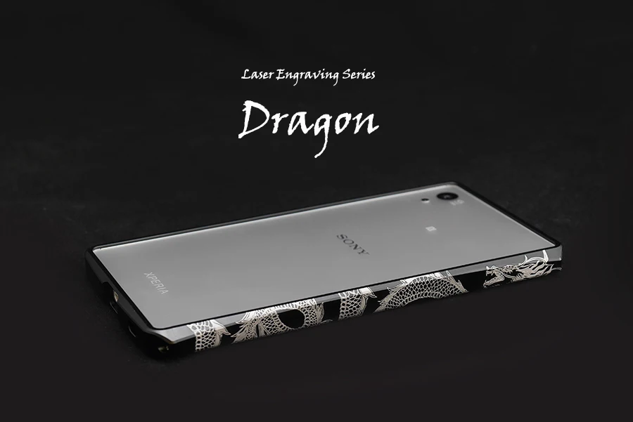 DEVILCASE для SONY XPERIA Z5 DEVILCASE Алюминиевый металлический бампер рамка E6603 E6633 E6653 E6683 Z5 5,2 дюймов Fundas Coque - Цвет: laser dragon