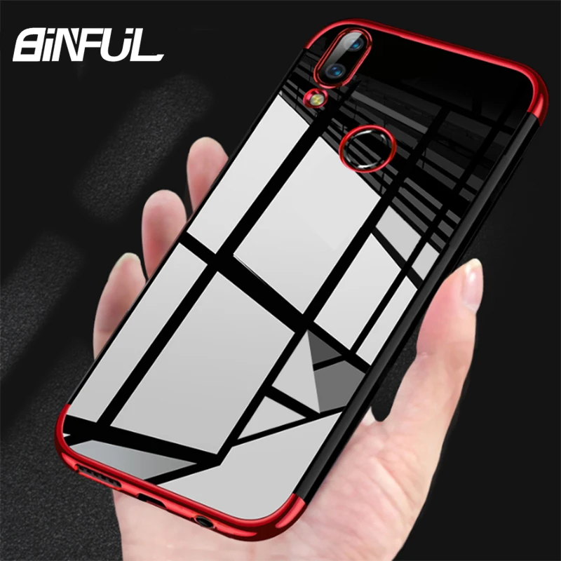 

For Huawei P Smart 2019 Case Cover Transparent Plating Soft Silicone Coque For Huawei P Smart 2018 P Smart Plus 2019 Phone Case