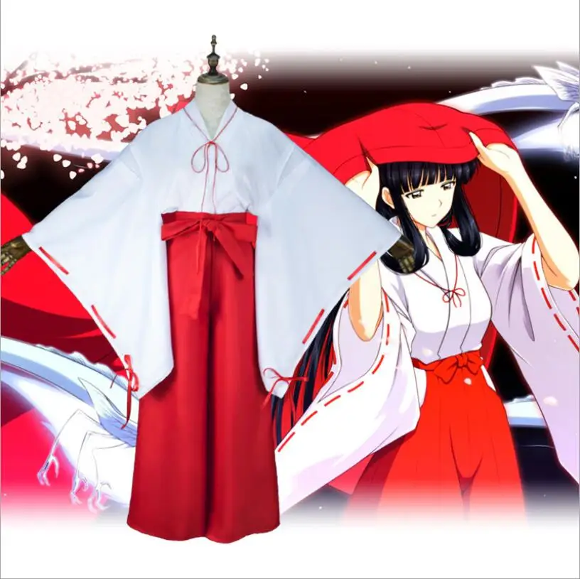 Inuyasha Косплэй Кикье Cos Хэллоуин вечерние старинный костюм японское кимоно |