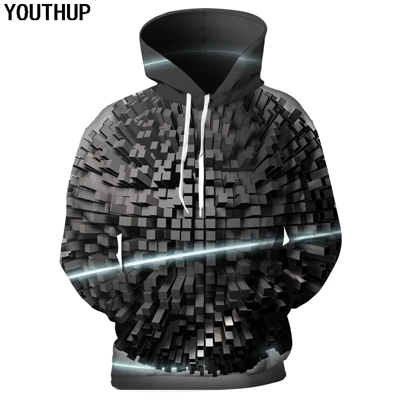 

Толстовка YOUTHUP мужская с 3d принтом, свитшот с капюшоном, модное крутое смешное худи, пуловер с 3d принтом, размера плюс, 2020