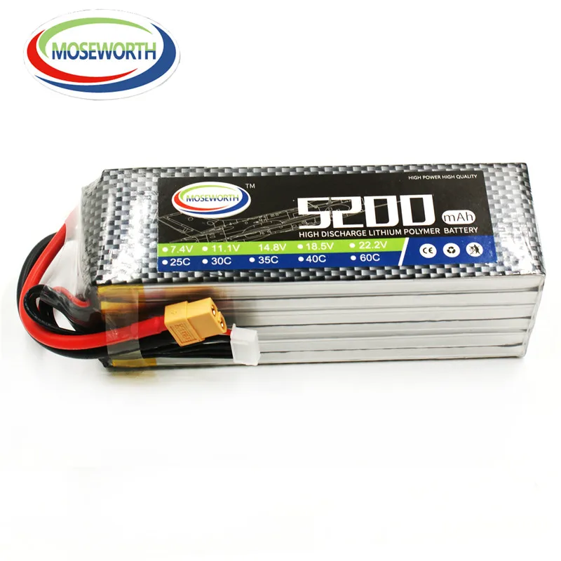 MOSEWORTH RC Drone Lipo батарея 6S 22 2 V 5200mAh 40C для Ду самолет Квадрокоптер автомобиль XT60/T