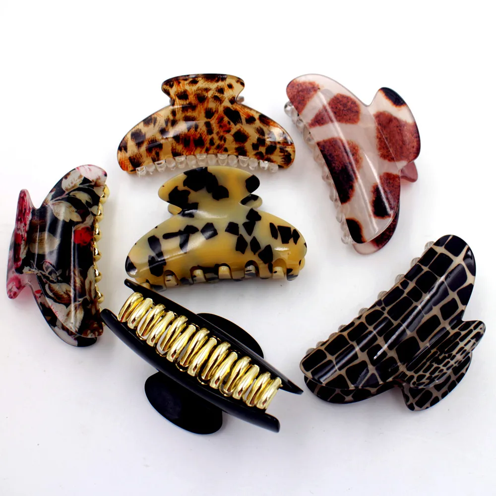 2019 hohe Qualitat 8 cm Lange Acetat Haarnadeln Haarspangen Clip Krabben Haargreifer Fur Frauen Madchen Haarschmuck Zubeho | Аксессуары