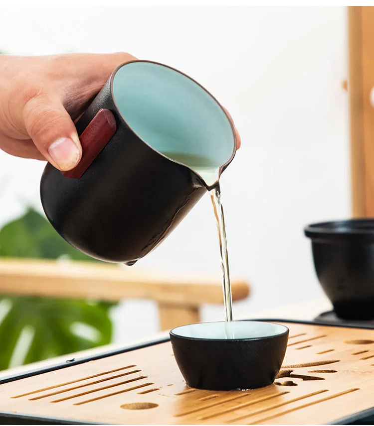 TANGPIN ceramic teapot gaiwan with 4 cups a tea sets portable travel tea set drinkware