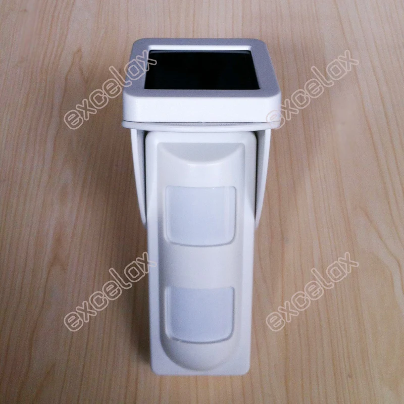 Солнечная энергия Двойной сенсор открытый беспроводной детектор движения PIR Pet