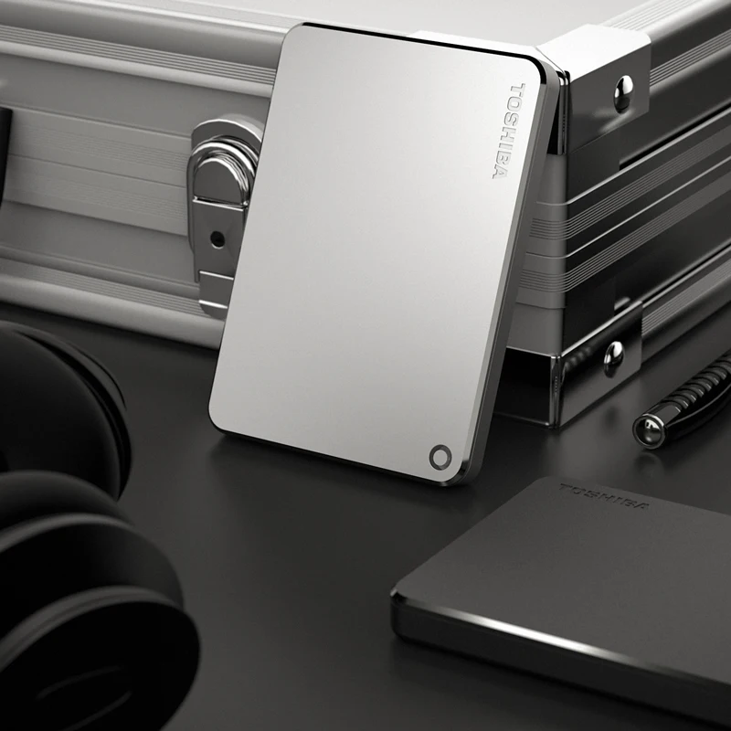 TOSHIBA внешний жесткий диск на ТБ ультратонкий с металлическим замком CANVIO PREMIUM HDD 1000G