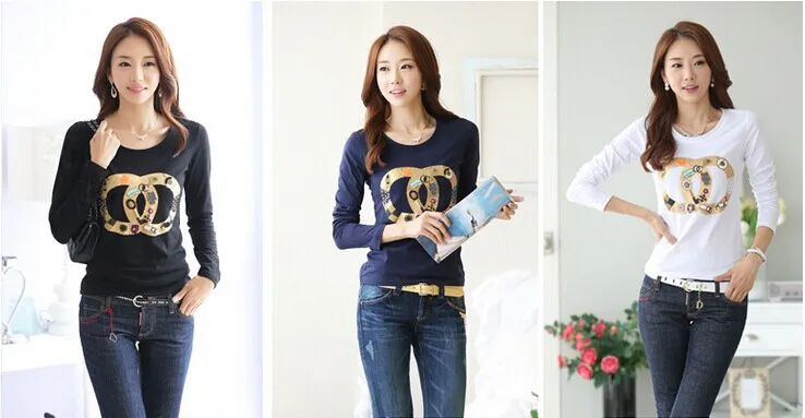 Free Shipping 2014 new style women clothes t shirt brand cotton casual crop top clothing | Женская одежда