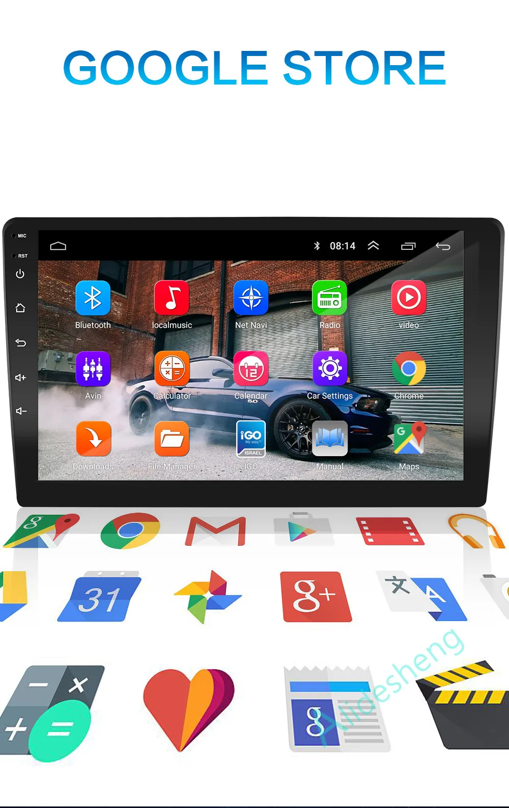 2.5D четыре ядра Android 8,1 Автомобильный мультимедийный DVD плеер для KIA Sportage R 2011 2008- лет gps WiFi радио Bluetooth 2 din